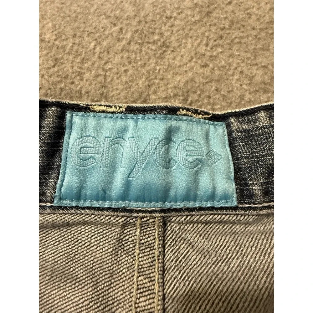 ENYCE Jeans Men's 42x31 Raw Hem Y2K 90's Denim Baggy Wide Leg Skater Grunge